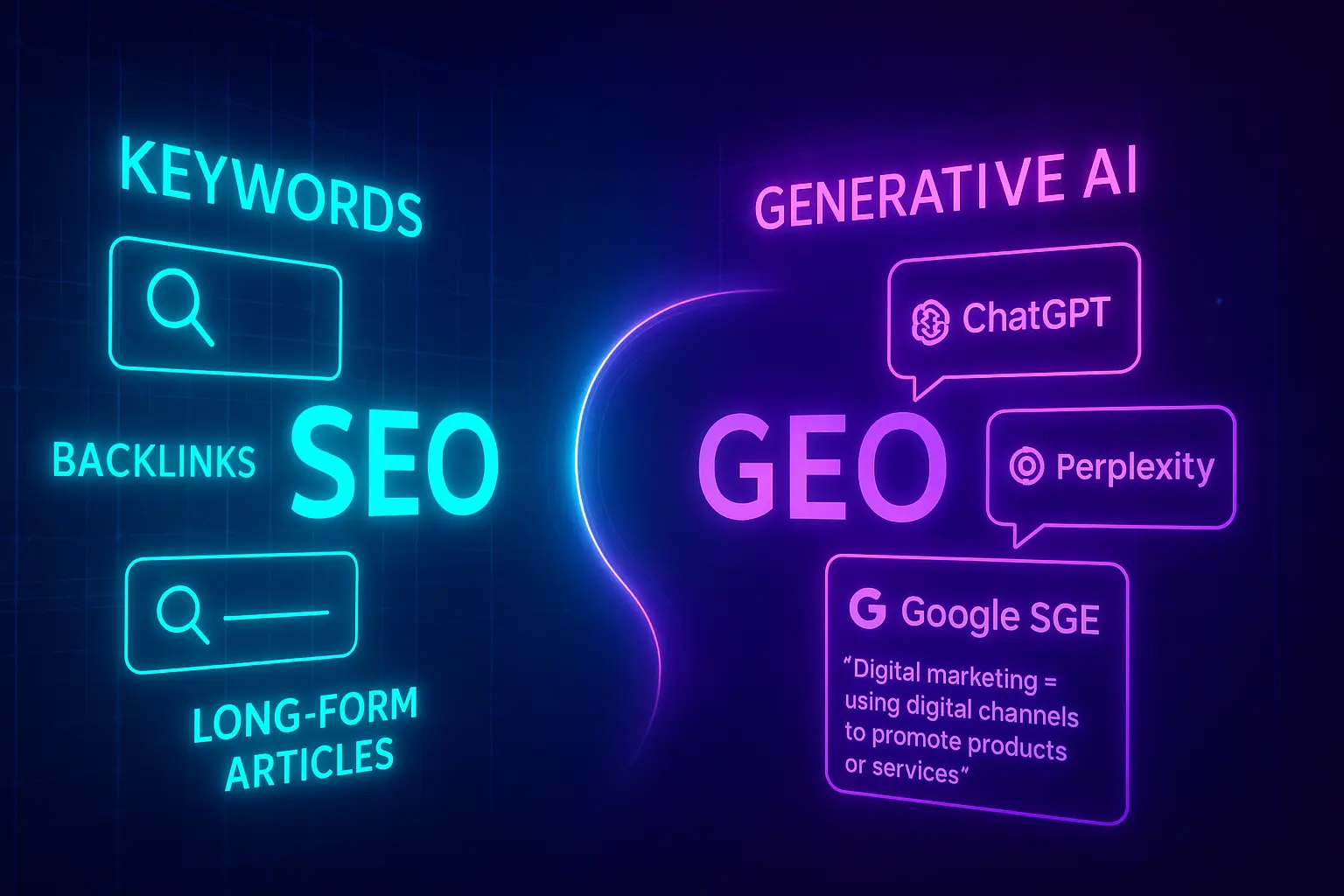 Generative Engine Optimization (GEO) vs. Traditional SEO: The Changing Search Landscape Explained || Postly